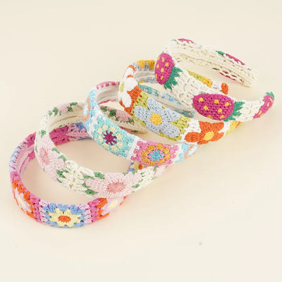 Knitted Headband Bohemian Handmade Summer Seaside Cotton - Smarsty