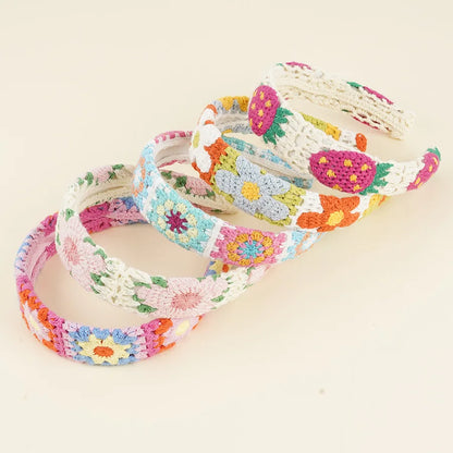 Knitted Headband Bohemian Handmade Summer Seaside Cotton - Smarsty
