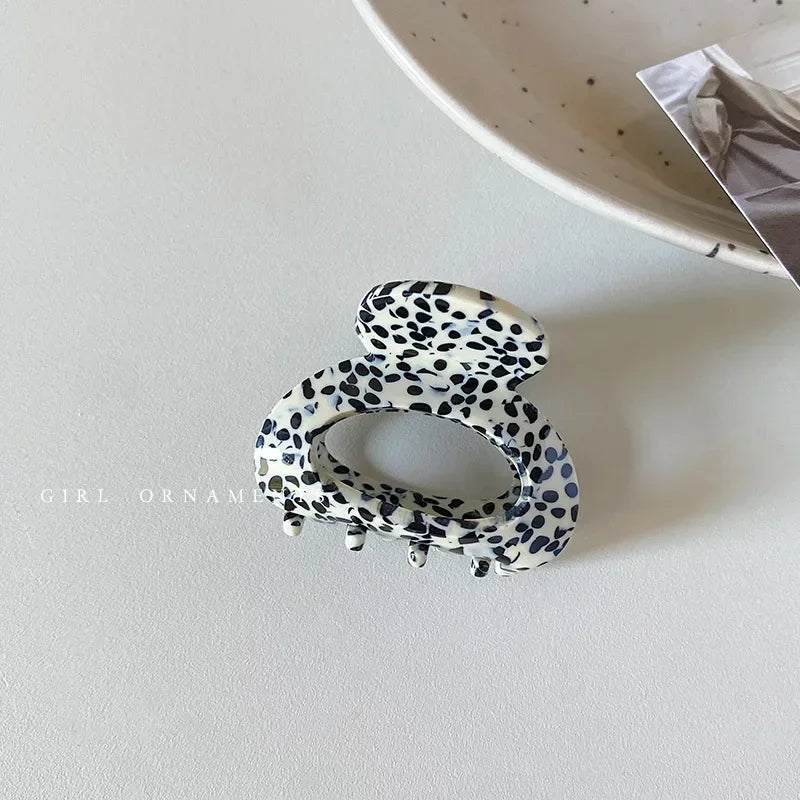 Small Acetate Hair Claw Clips Elegant Colorful Hollow - Smarsty