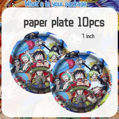 One Piece Birthday Party Disposable Tableware Set - Smarsty