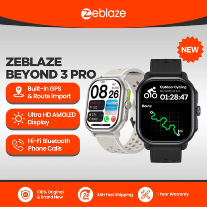 Zeblaze Beyond 3 Pro GPS Smart Watch with AMOLED Display - Smarsty