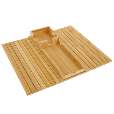 Couch Cup Holder Bamboo Wood Sofa Armrest Tray Foldable Sofa Cup Holder Anti-Slip Couch Arm Cup Holder Sofa Side Storage Tray by Smarsty