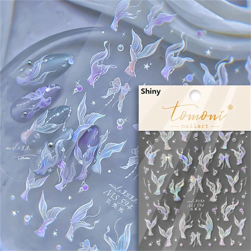 Dreamy Summer Beach Nail Art Stickers for Manicure - Smarsty