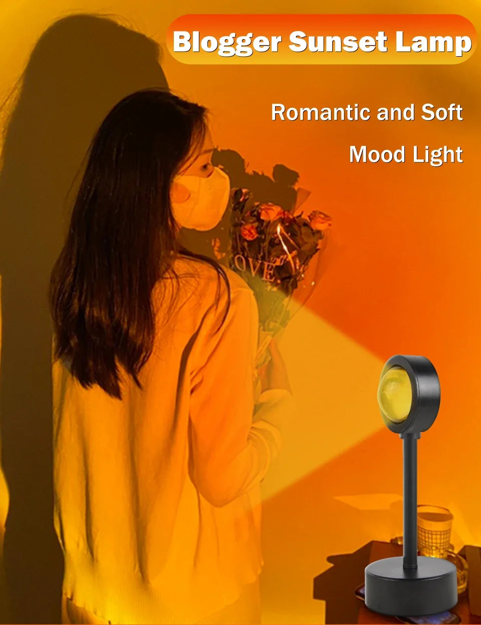USB Sunset Light Projector for Stunning Bedroom Decor - Smarsty