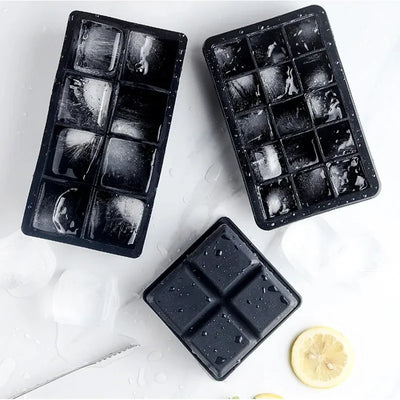 4/6/8/15/160 Grid Big Ice Tray Mold Giant Jumbo Large Food Grade Silicone Ice Cube Square Tray Mold DIY Ice Maker Ice Cube Tray - Smarsty