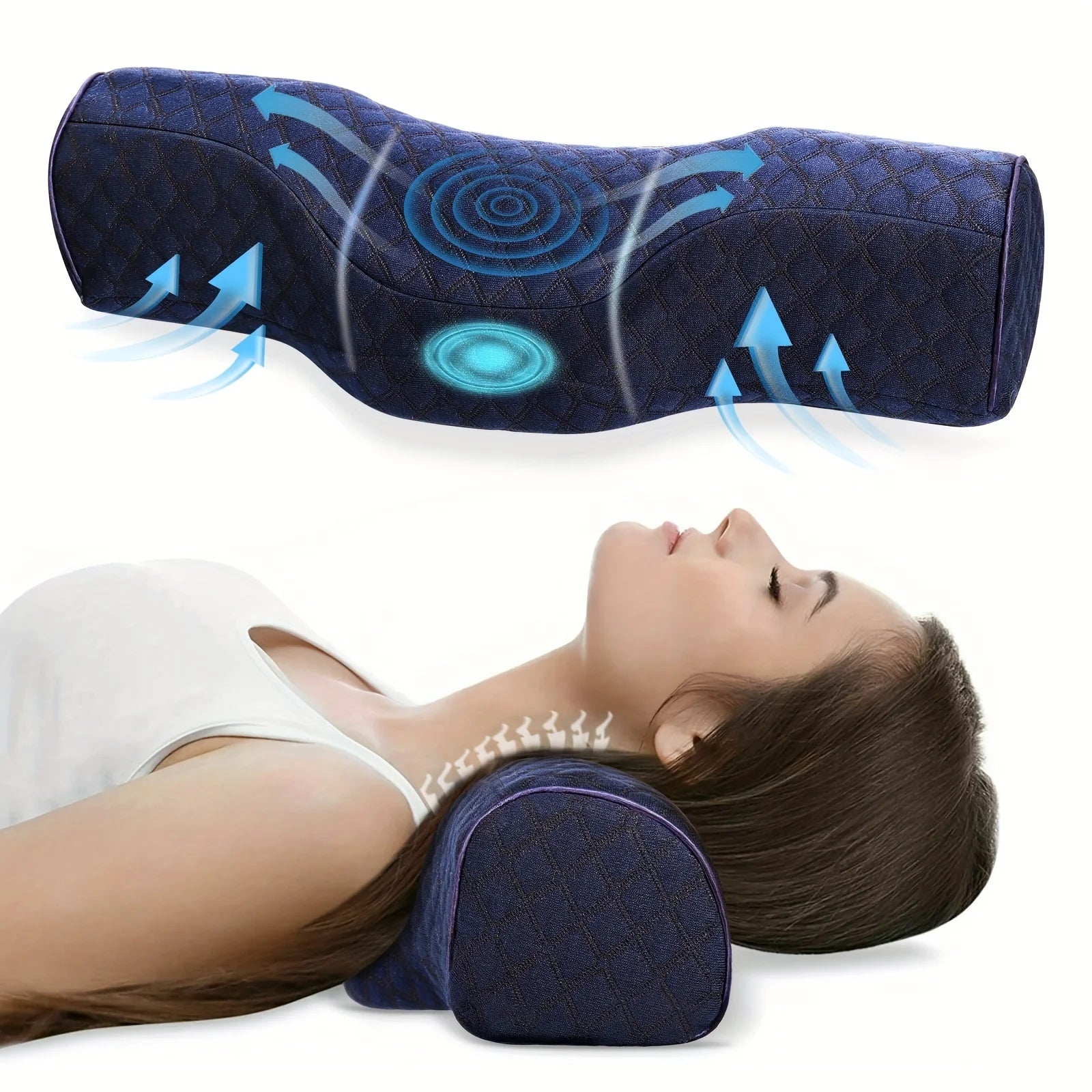 Orthopedic Neck Pillow with Soft Memory Foam Support - Smarsty