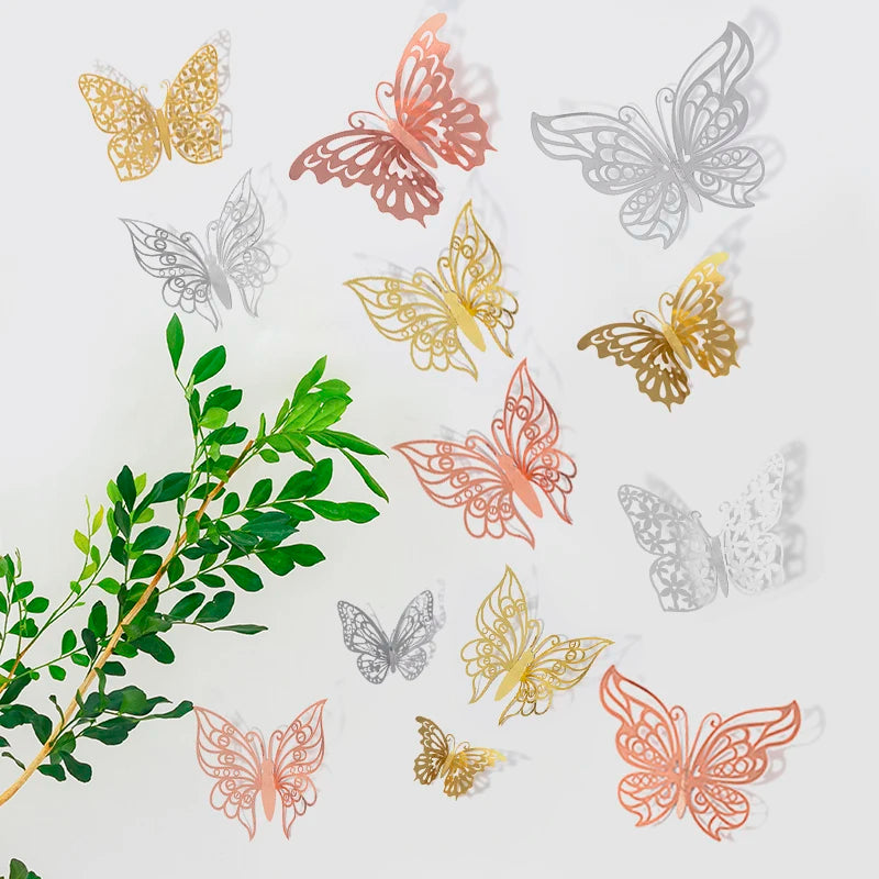 3D Hollow Butterfly Wall Stickers for Kids Room Decor - Smarsty