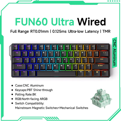 Mechanical Keyboard 60 Percent With Magnetic Switch ARGB