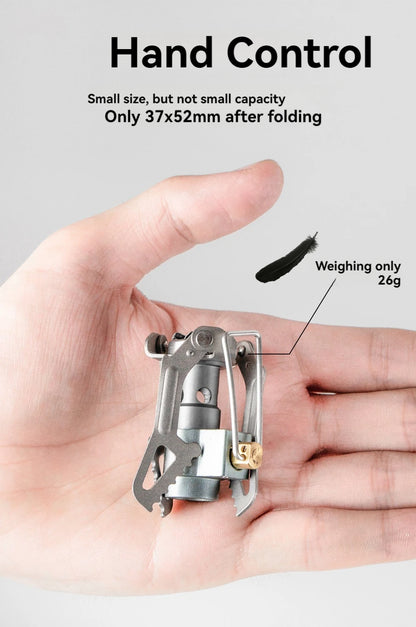 BRS-3000T Titanium Mini Camping Gas Burners 25g One-Piece Pocket Stove Outdooor Hiking Folding Cooking Furnace Portable ﻿