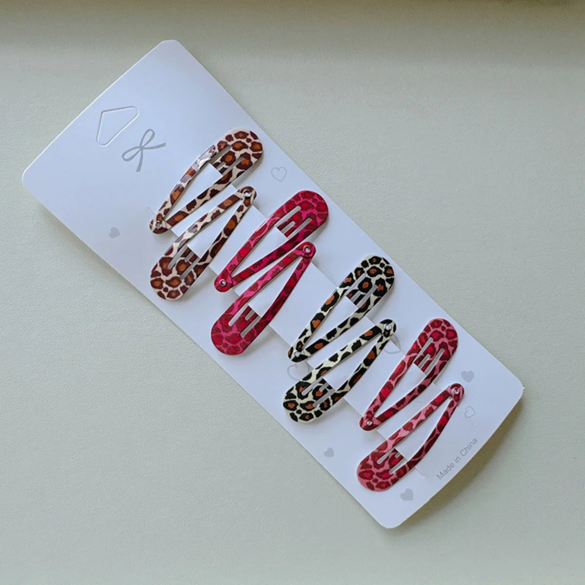 8 Piece Leopard Print Hair Clips Set for Women - Smarsty