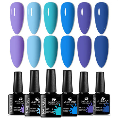 6 Piece All Season Gel Nail Polish Set for Long Lasting Manicures - Smarsty