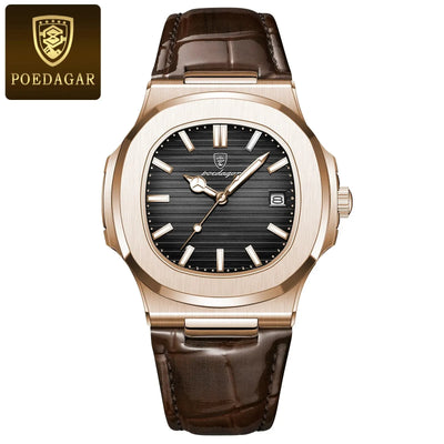 Luxury Waterproof Square Men's Quartz Watch with Luminous Dial - Smarsty