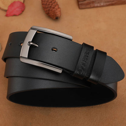 Men Genuine Leather Belt Luxury Cowskin Strap - Smarsty