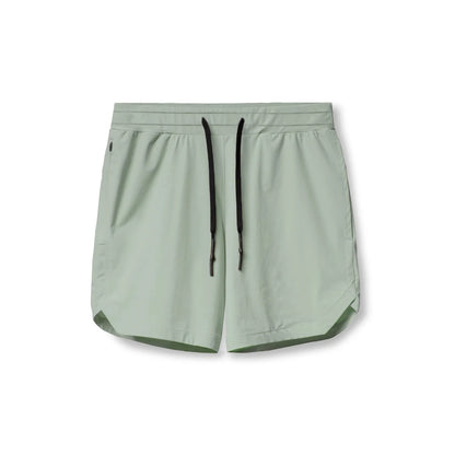 2024  Men's Running Shorts Single-Layer Woven Quick Dry Gym Solid Color Fitness Sports Casual Workout Sportswear Fifth Pants New - Smarsty