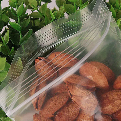 300/100PCS Transparent Zip Bags Food Jewelry Vacuum Storage Bag Plastic Thicken Reclosable Poly Bag Kitchen Organization Package by Smarsty