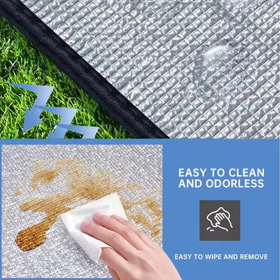 Waterproof Mat Double-sided Aluminum Film Moisture-Proof Mat Portable Picnic Mat Outdoor Tent Camping Beach Moisture-Proof Mat by Smarsty