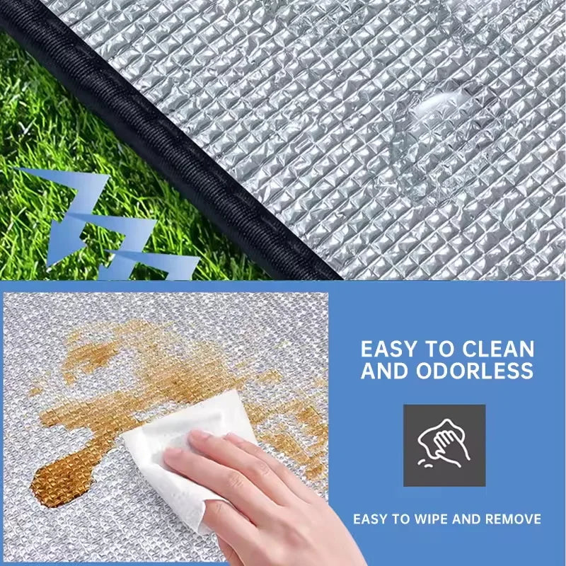 Waterproof Mat Double-sided Aluminum Film Moisture-Proof Mat Portable Picnic Mat Outdoor Tent Camping Beach Moisture-Proof  Mat