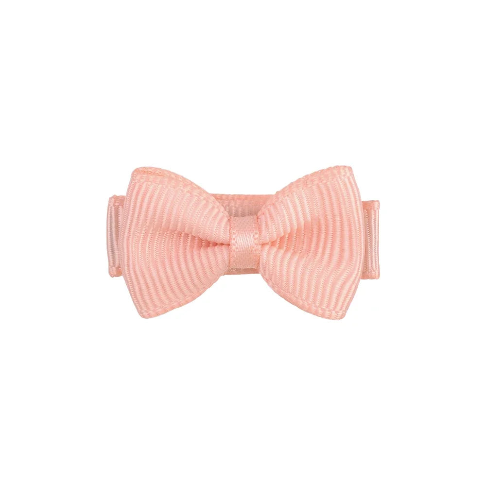 Mini Hair Bows Clip For Baby Girls Ribbon Covered Secure - Smarsty
