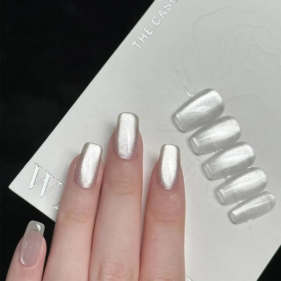 Holographic Cat Eye Gel Nail Polish With Galactic Effect - Smarsty