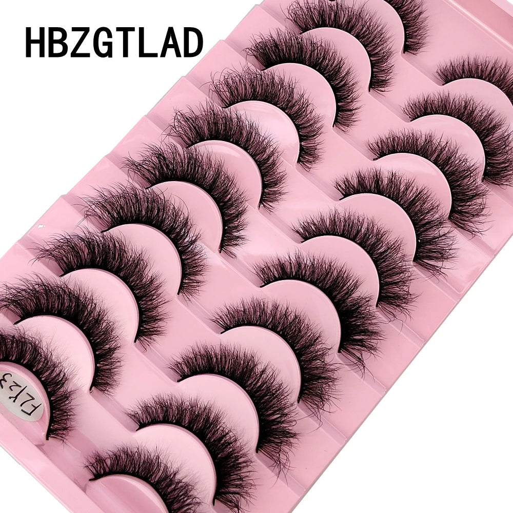 10 Pairs Handmade Faux Mink Eyelashes for Natural Look - Smarsty