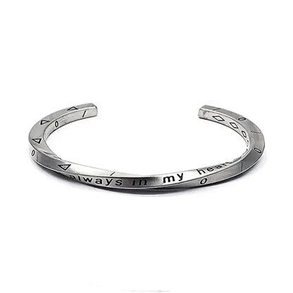 Twisted Stainless Steel Cuff Bracelet Durable Fashion Jewelry - Smarsty