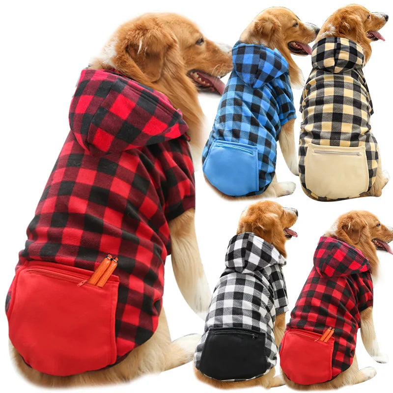 Reversible Plaid Dog Winter Coat for Comfort and Warmth - Smarsty