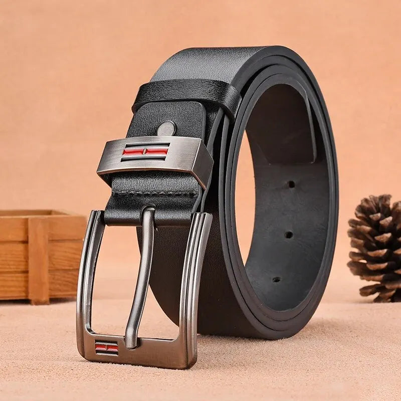 Genuine Leather Men’s Casual Belt High Quality Buckle - Smarsty