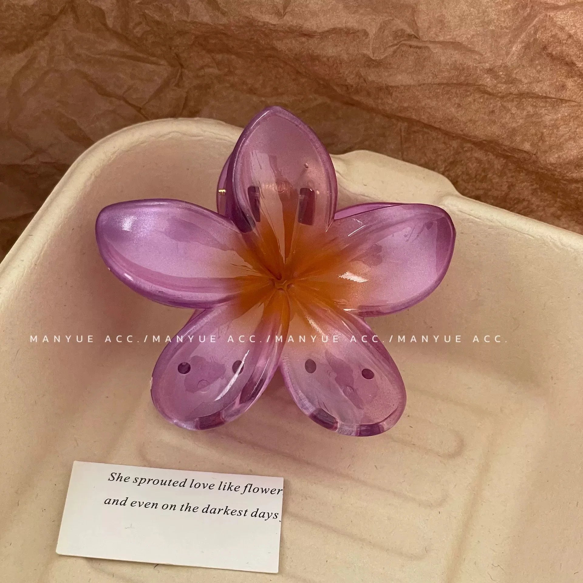 Elegant Gradient Flower Hair Clips Large Secure Hold - Smarsty