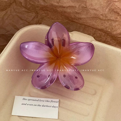 Elegant Gradient Flower Hair Clips Large Secure Hold - Smarsty