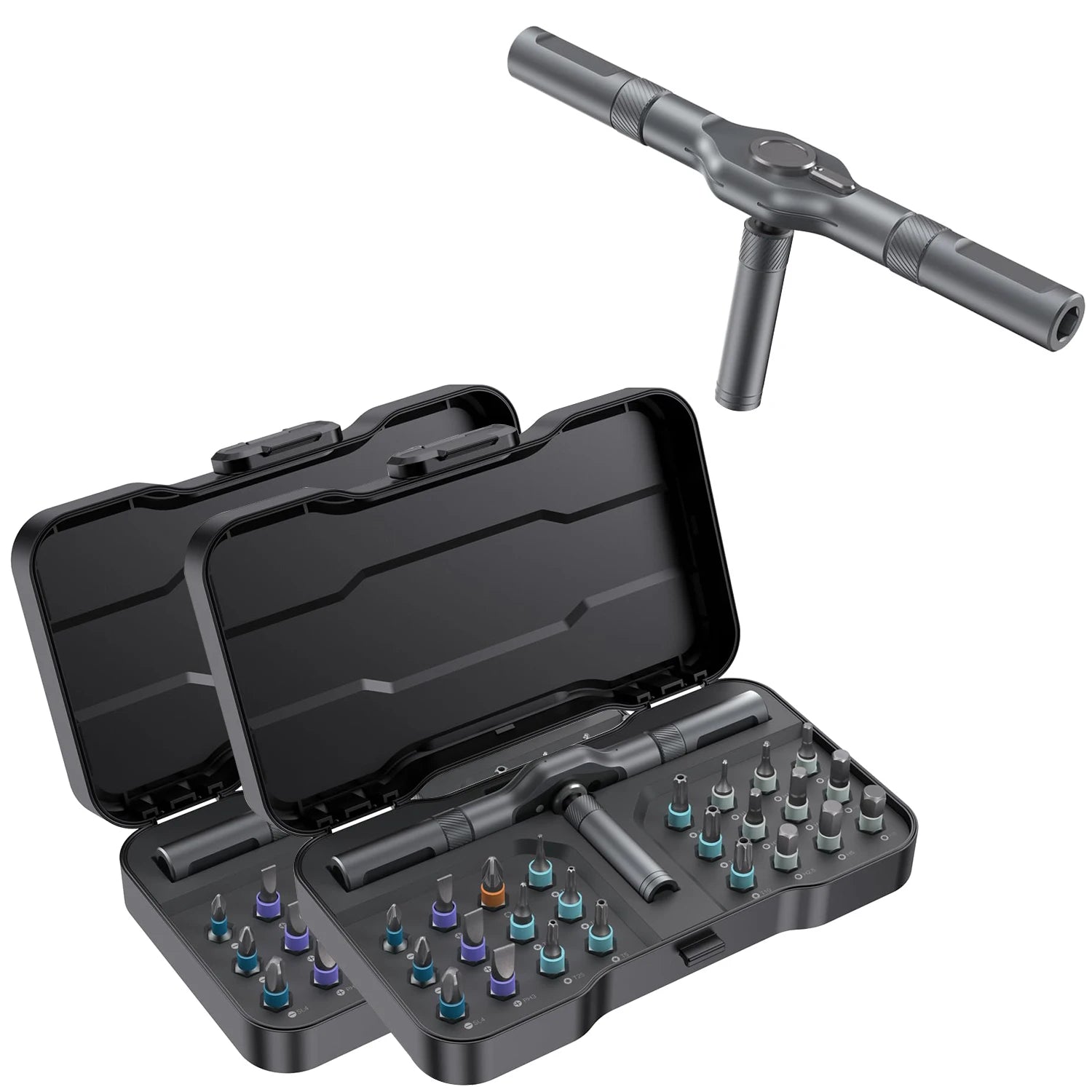 VMAN 24in1 Multifunction Ratchet Screwdriver Set Multi Magnetic Bits Mini Repair Tool Kit Household Tool For PC & Desk Etc.