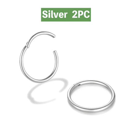 316L Stainless Steel Nose Ring Hoop Hypoallergenic 18G - Smarsty