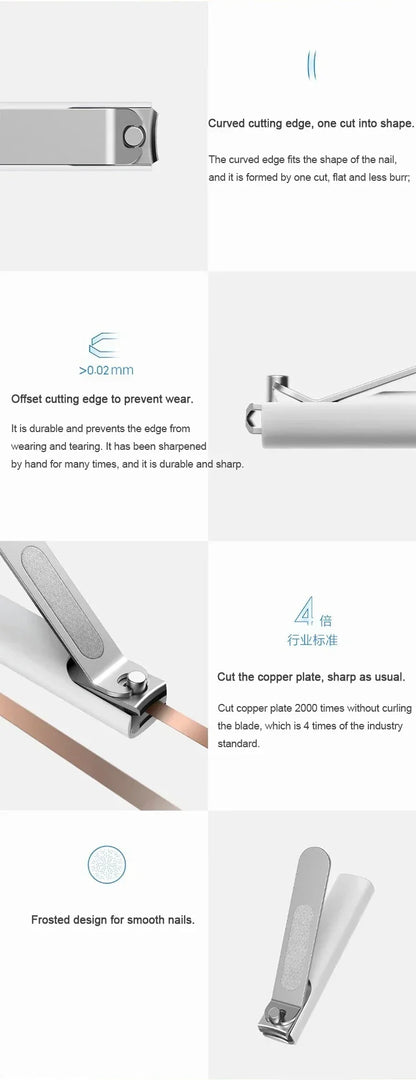 Xiaomi Mijia Stainless Steel Nail Clipper with File - Smarsty