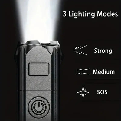 Powerful LED Flashlight Rechargeable USB Waterproof Zoom Fishing Hunting Camping 100,00 Lumen Tactical Flashlight LED Torch