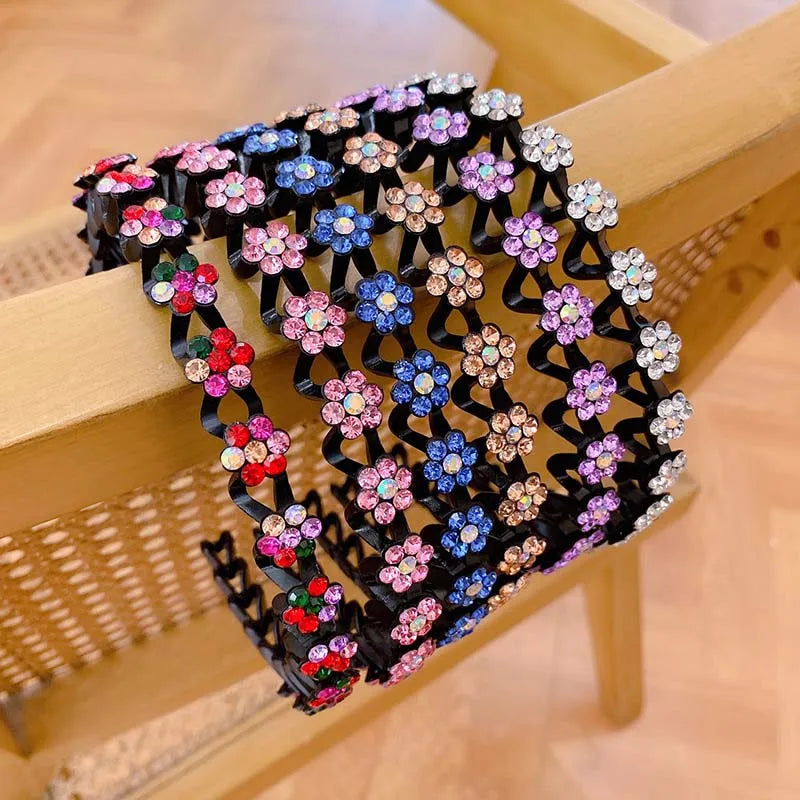 Non Slip Rhinestone Headbands With Secure Wave Grip - Smarsty