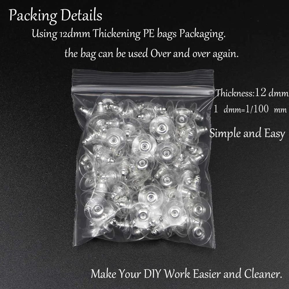 100Pcs Rubber Earring Backs Secure Silicone Stud Nuts - Smarsty