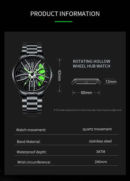 2024 New VA VA VOOM Black Stainless Steel Sports Watch - Smarsty