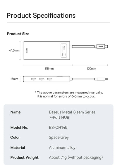 USB C Hub 4K60Hz HDMI PD 100W Multiport Card Reader - Smarsty