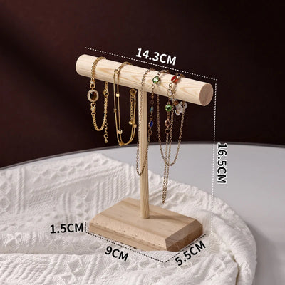 Solid Wood Jewelry Display Stand for Bracelets and Necklaces - Smarsty
