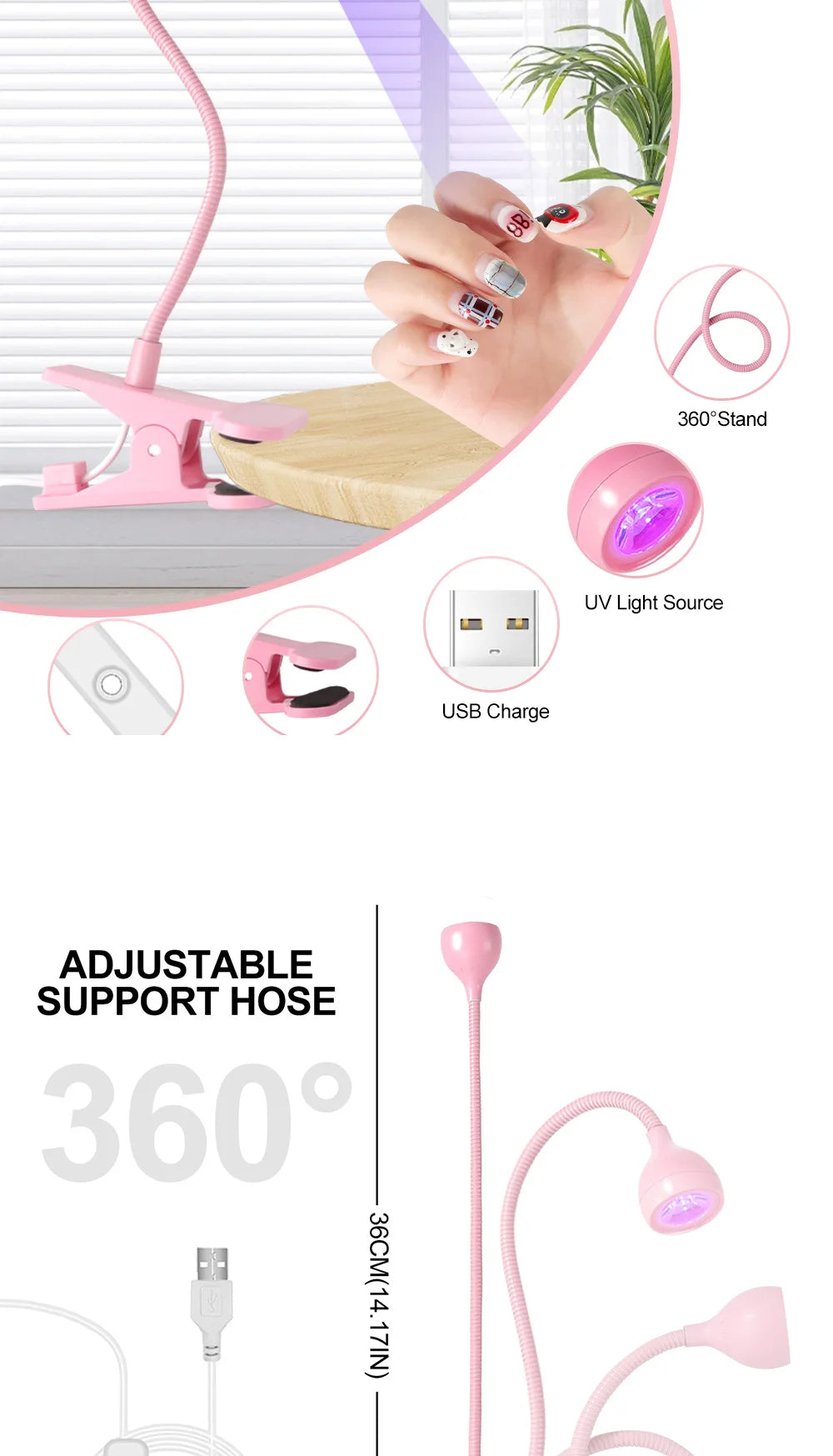 Mini Portable UV Nail Lamp for Quick Gel Drying - Smarsty