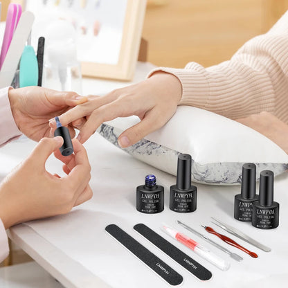 Nail Gel Polish Kit With LED Lamp 27 Colors - Smarsty