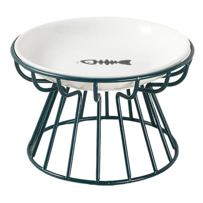 Ceramic Cat Food Bowl with Whisker-Friendly Design - Smarsty