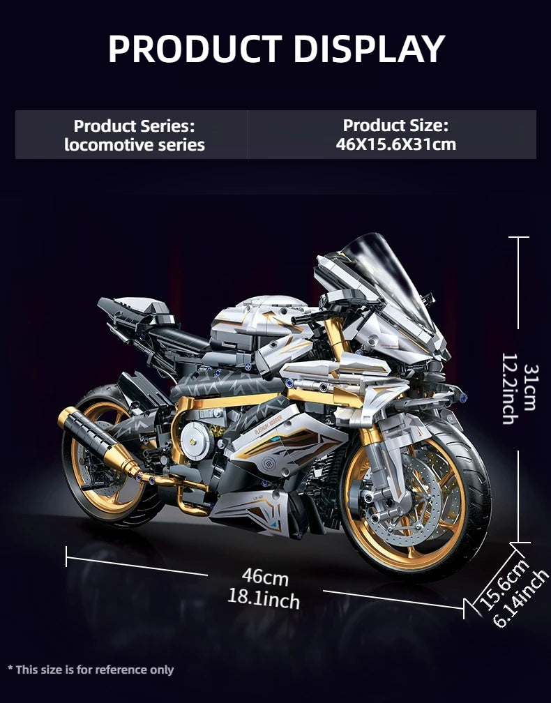 TOYLINX Alloy Motorcycle Desktop Decorations 2045PCS Racing Building Block Model  Kid Toys Christmas Easter Festive Gift Giving
