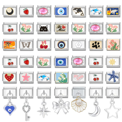 Italian Stainless Steel Charm Links For 9mm Bracelets - Smarsty