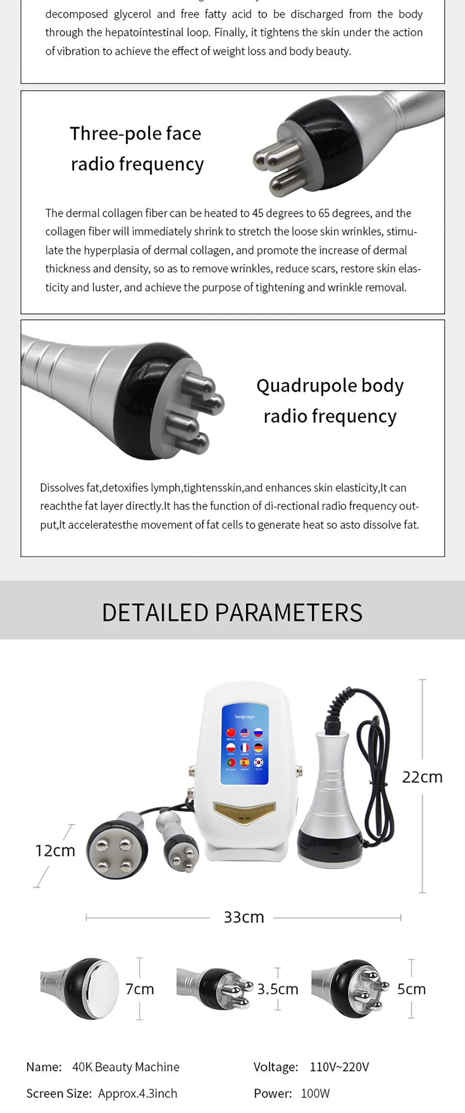 Ultrasonic Cavitation Weight Loss Machine for Body Shaping - Smarsty