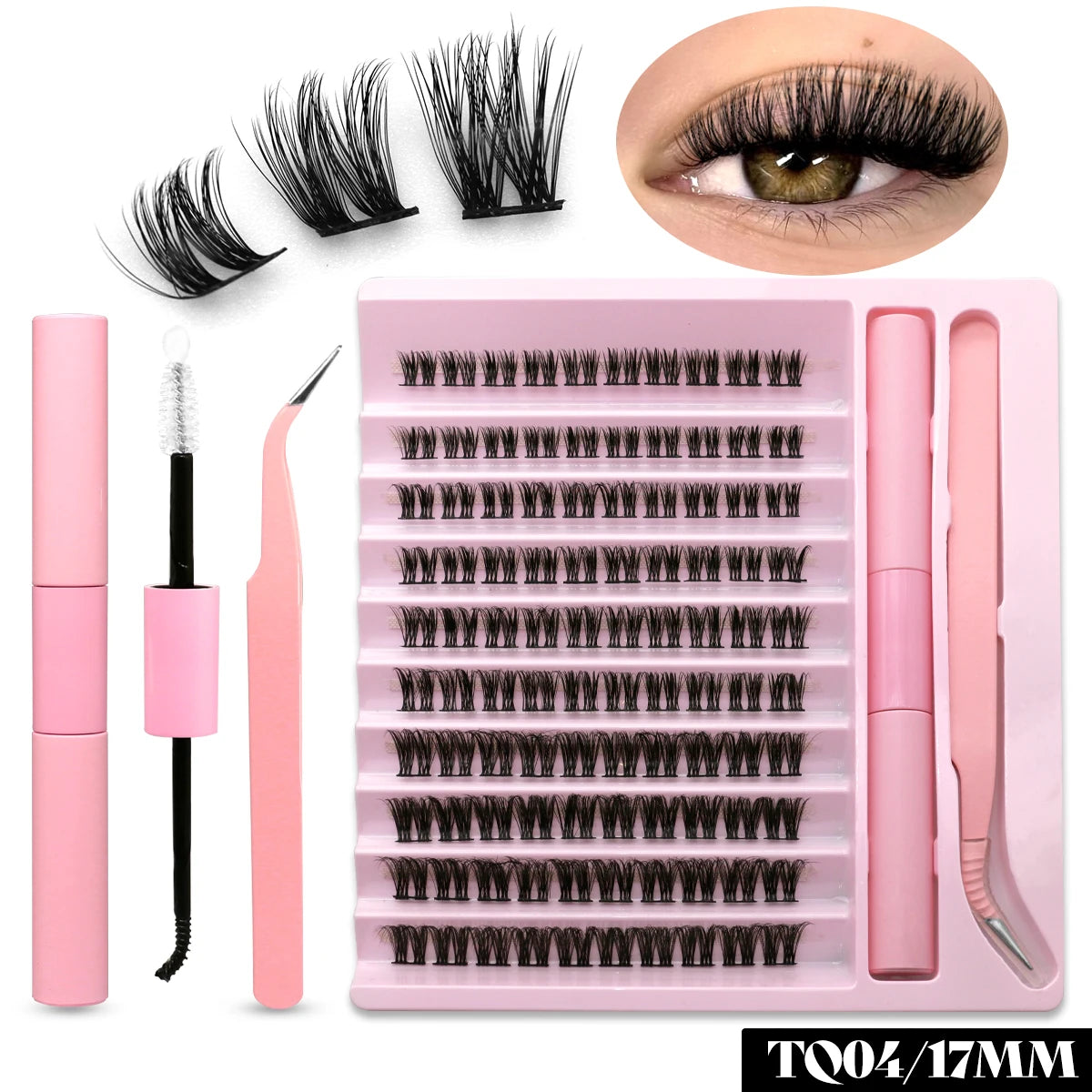 GROINNEYA DIY Eyelash Extension Kit with 280 Clusters - Smarsty