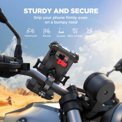 Ultra Stable Motorcycle Phone Mount for Handlebar Use - Smarsty