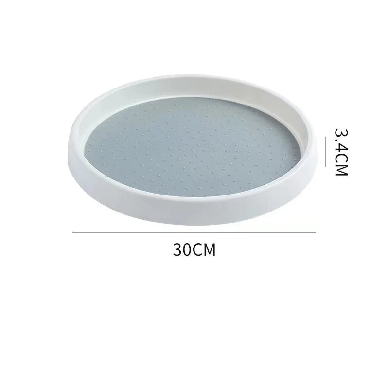 360 Degree Rotating Spice Organizer Non-Slip Turntable Shelf Storage Tray for Kitchen Cabinet Condiment Pantry Space Saver
