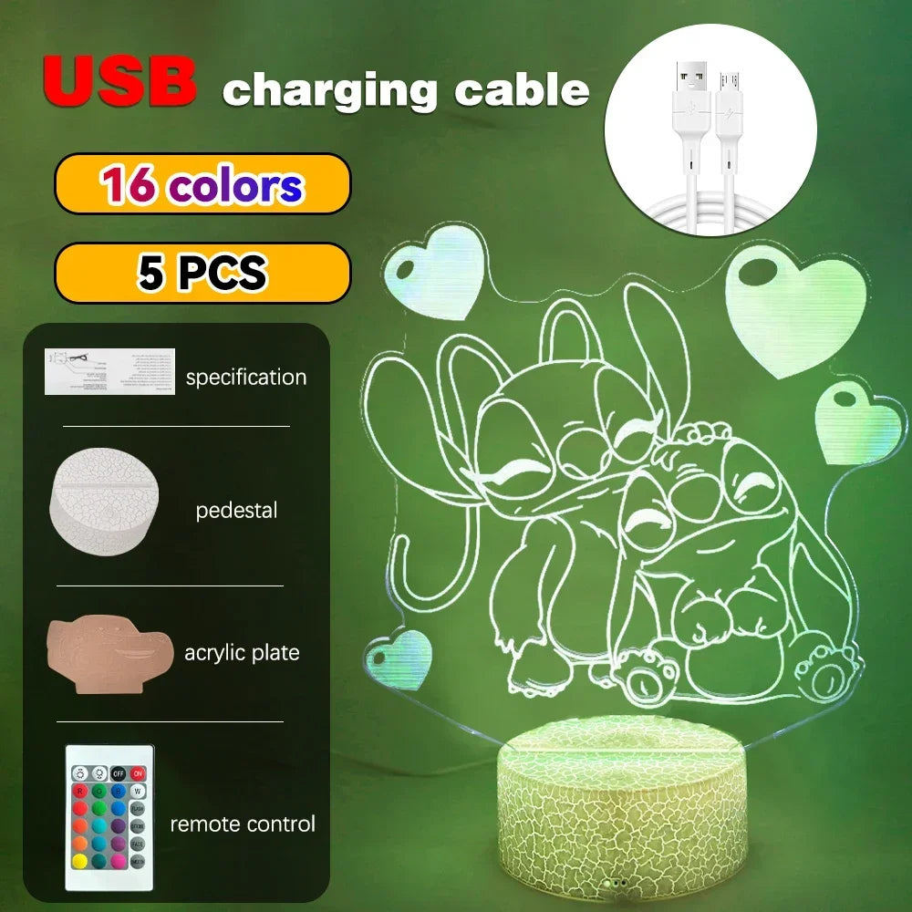 3D Illusion LED Night Light with Remote Control - Smarsty