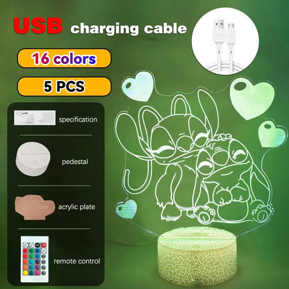 3D Illusion LED Night Light with Remote Control - Smarsty