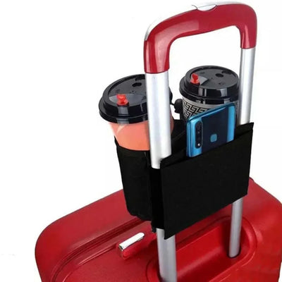 Travel Luggage Cup Holder Durable Free Hand Suitcase Drink Bag Travel Milk Tea Coffee Mugs Holder Fits All Suitcase Handles - Smarsty